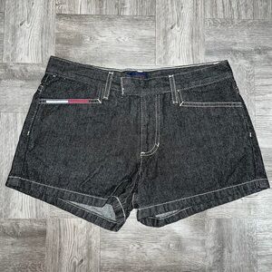 Vintage Tommy Hilfiger Black Denim Shorts Size 5